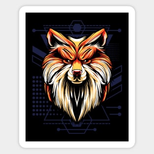 Fox Wise Furry Cartoon Animal Sticker